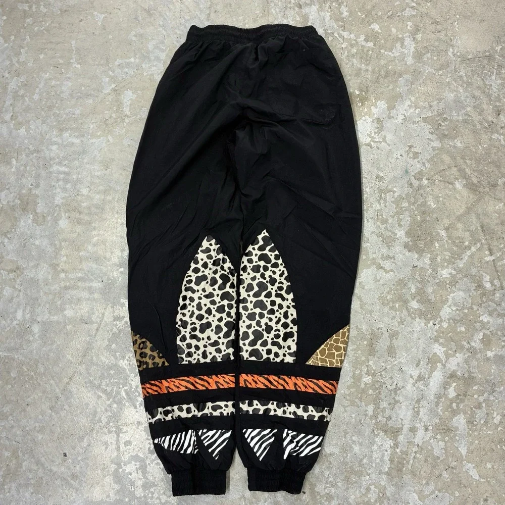 Adidas Atmos ATM Leopard Print Logo Track Pants Men's Small Black Trefoil GT7294 - Picture 1 of 16